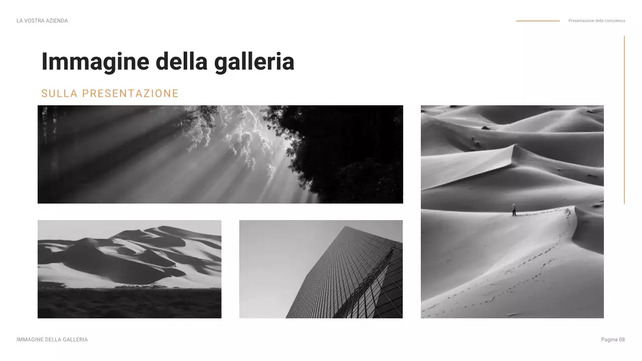 presentazione aziendale moderna arancione