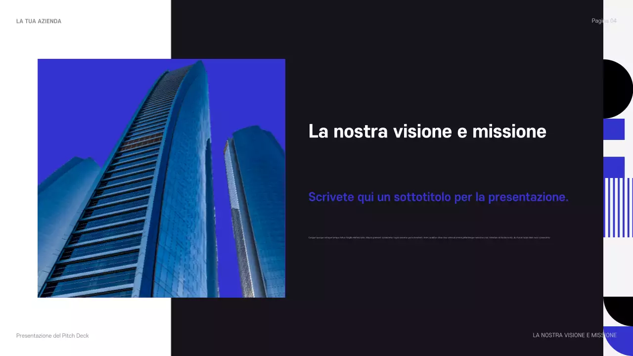 presentazione aziendale moderna blu