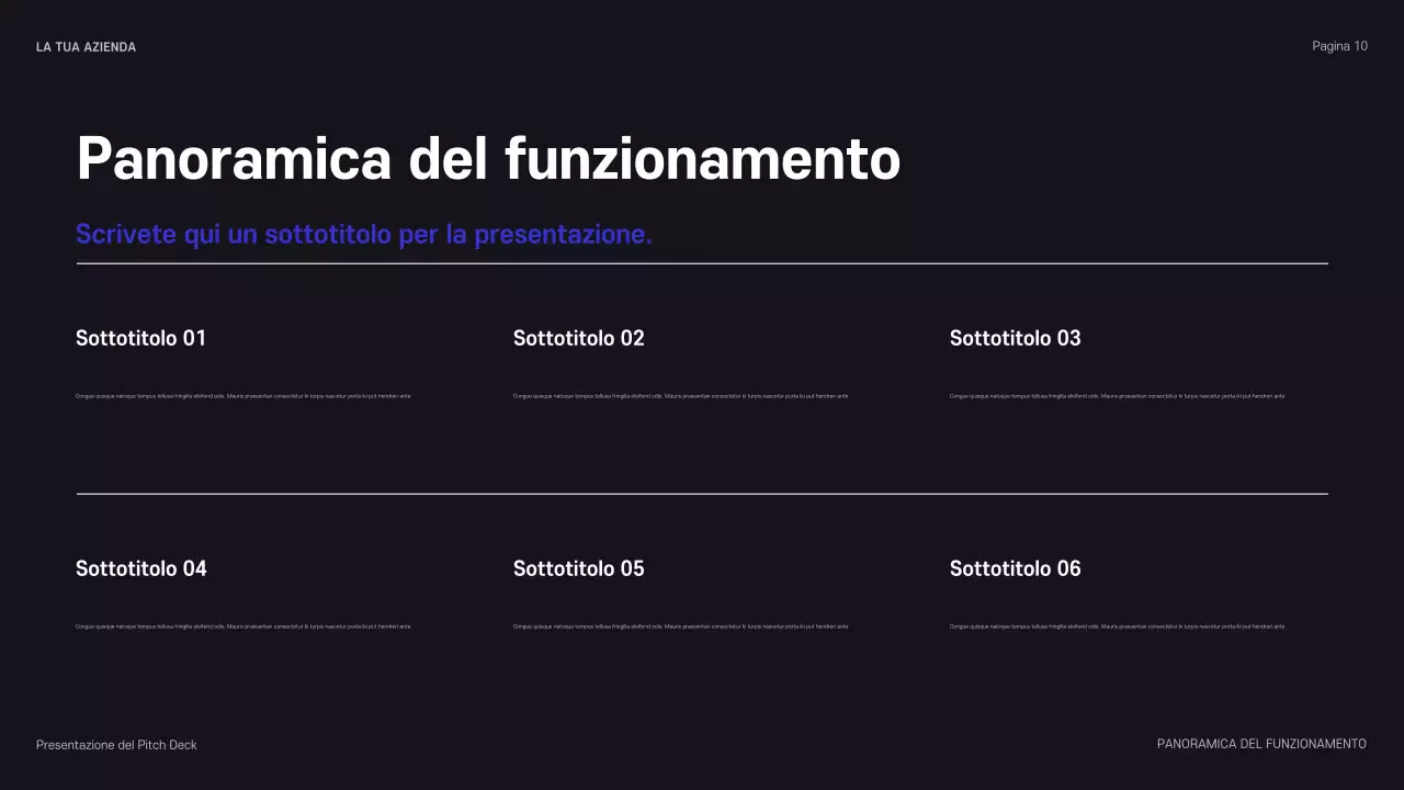 presentazione aziendale moderna blu