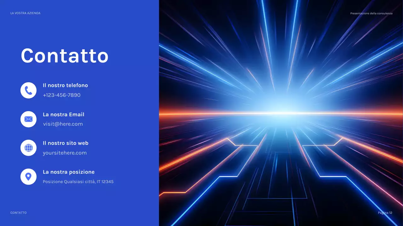 presentazione IT moderna blu