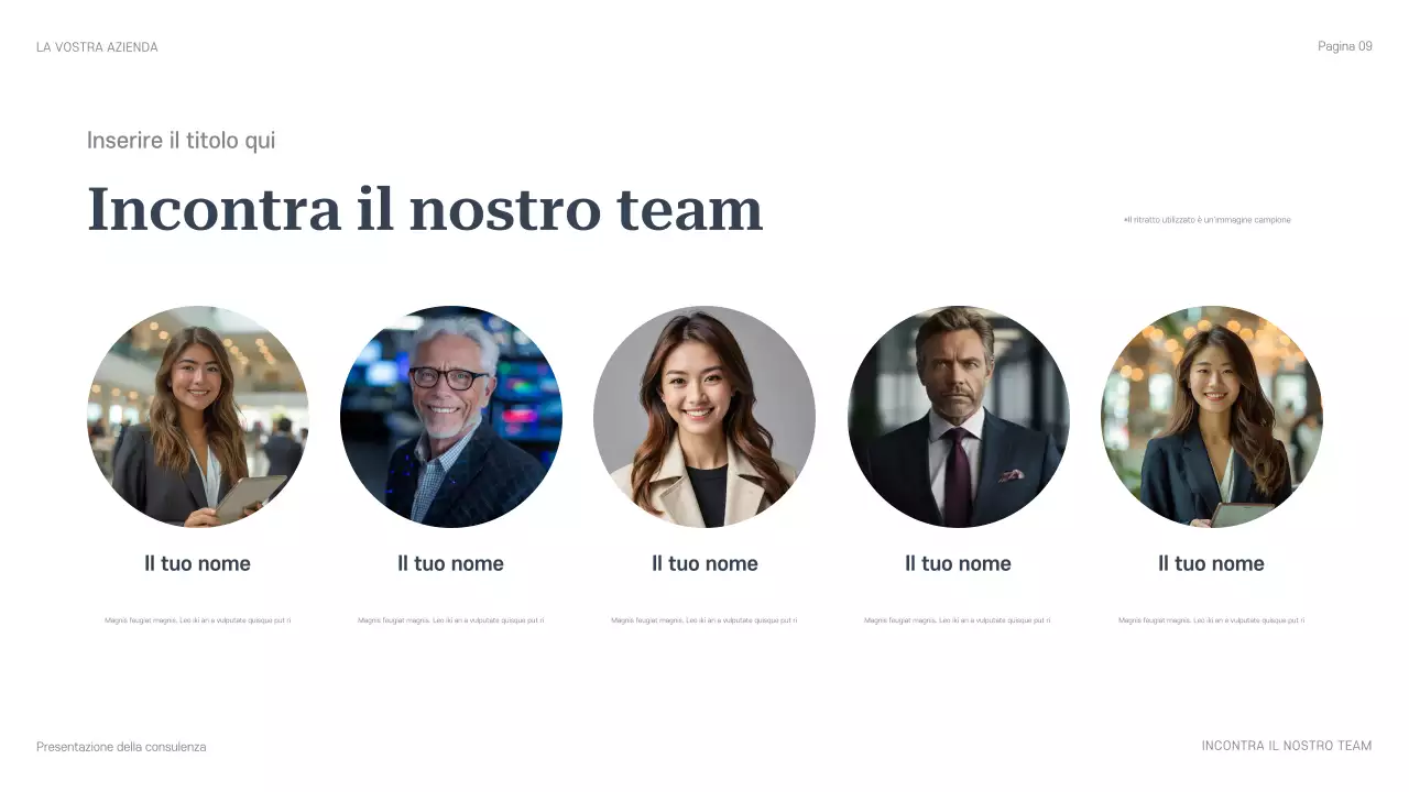 presentazione di consulenza professionale blu