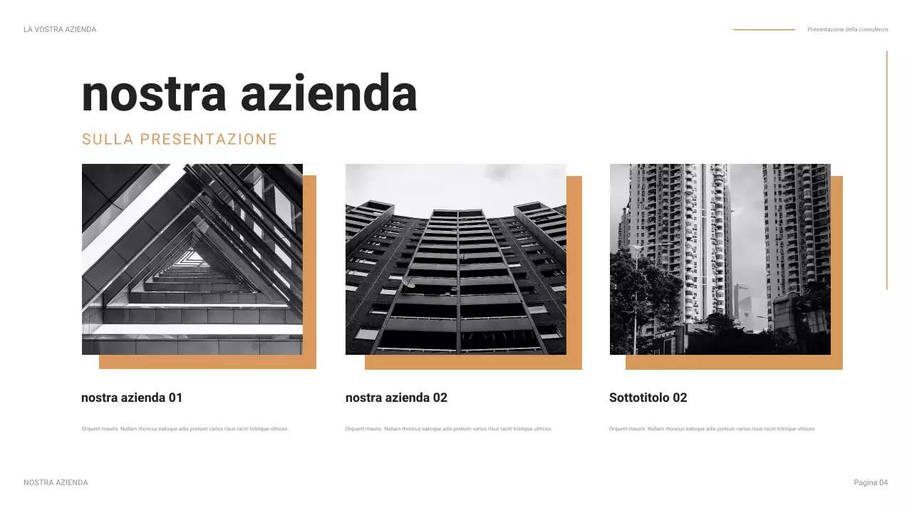 presentazione aziendale moderna arancione