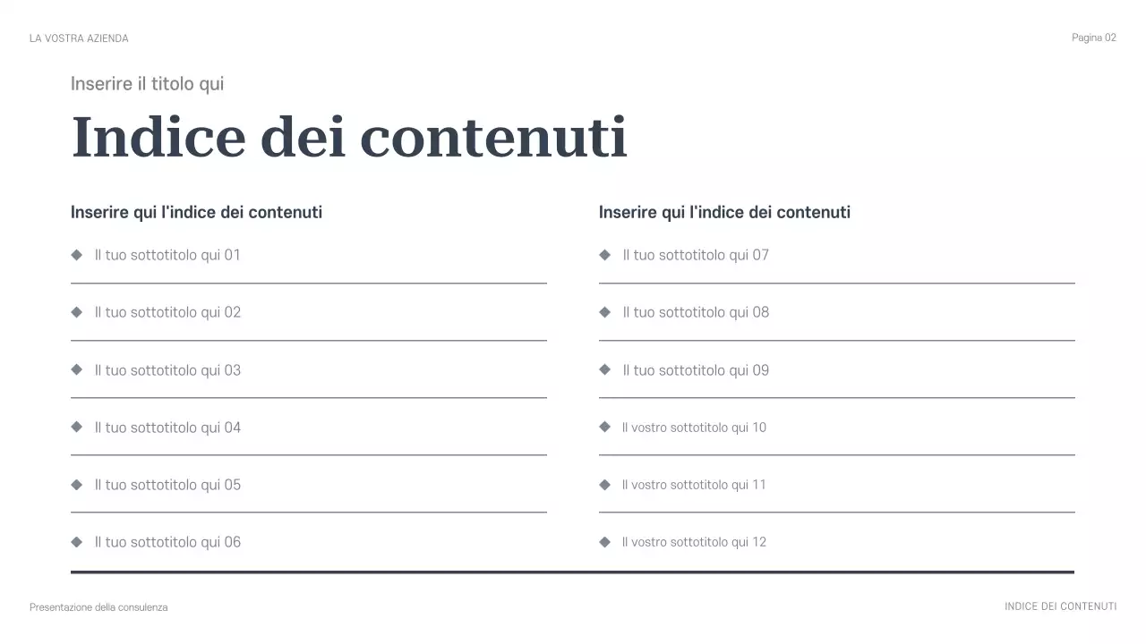 presentazione di consulenza professionale blu