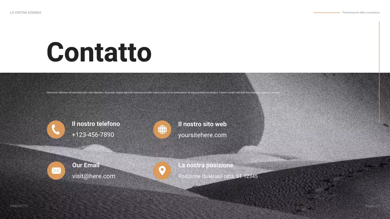 presentazione aziendale moderna arancione