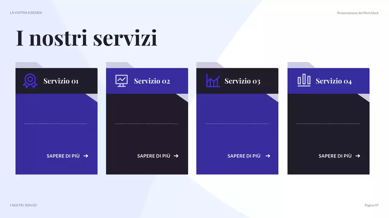 presentazione aziendale moderna viola