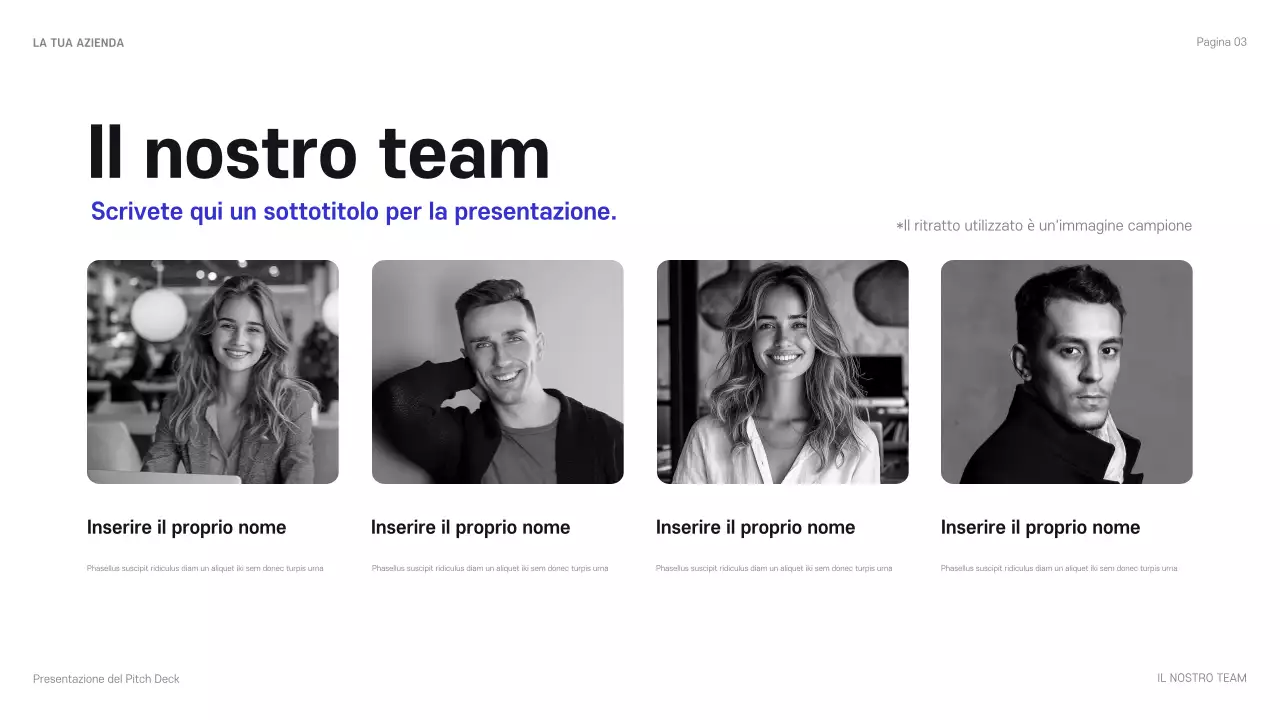 presentazione aziendale moderna blu