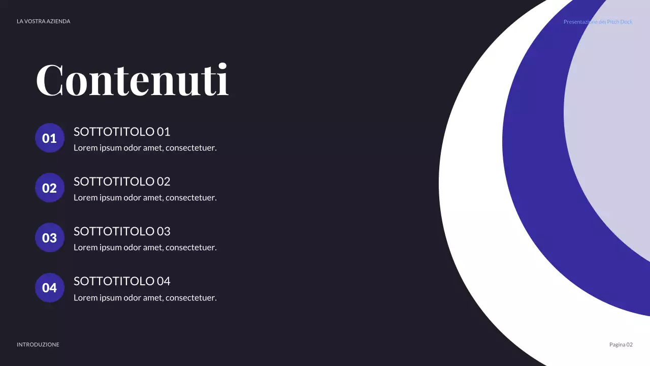 presentazione aziendale moderna viola