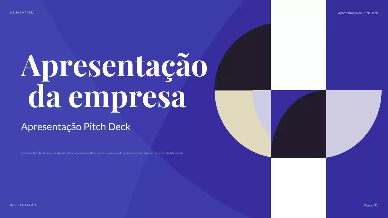 apresentação empresarial moderna roxa