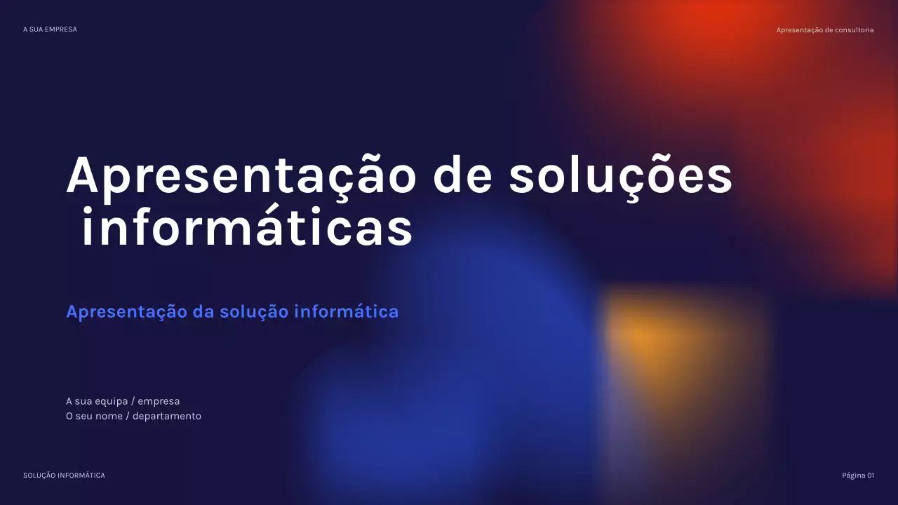 apresentação de TI moderna azul