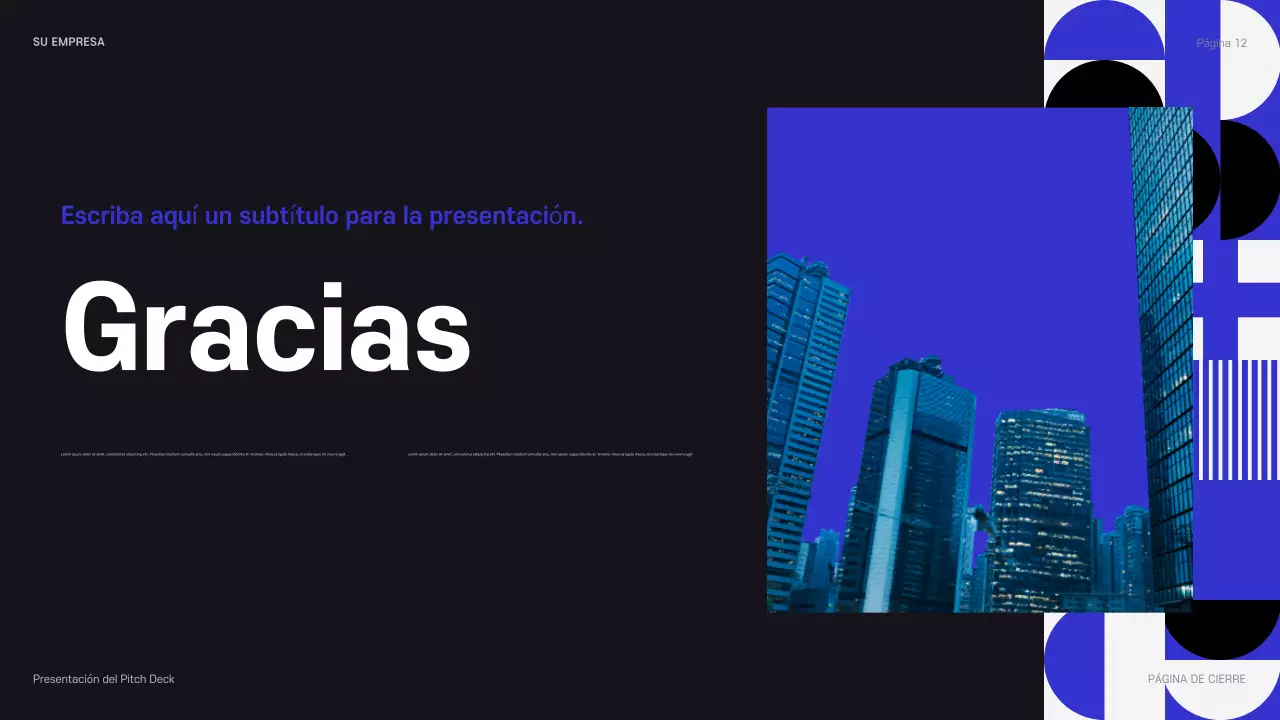 Presentación empresarial moderna en color azul