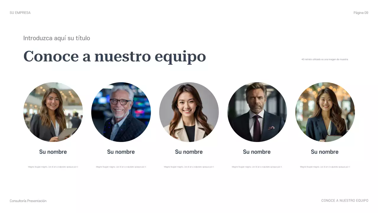 Presentación de consultoría profesional azul