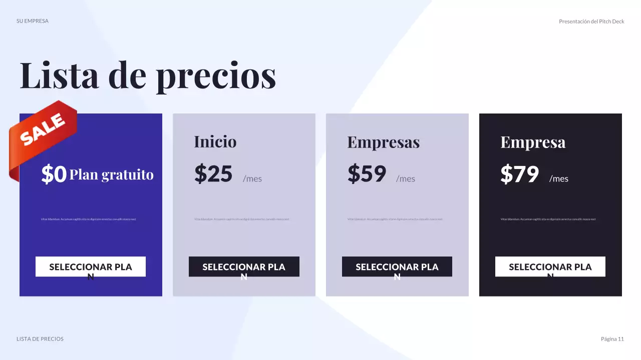 Presentación empresarial moderna de color morado