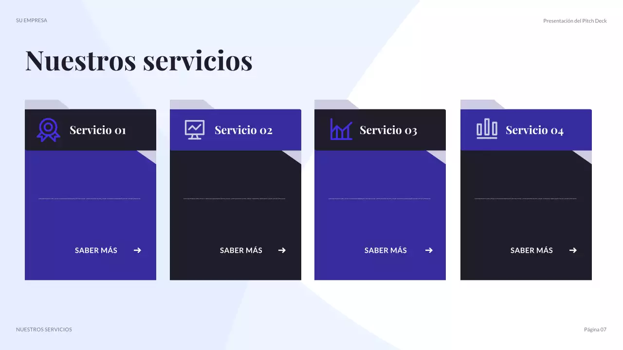 Presentación empresarial moderna de color morado