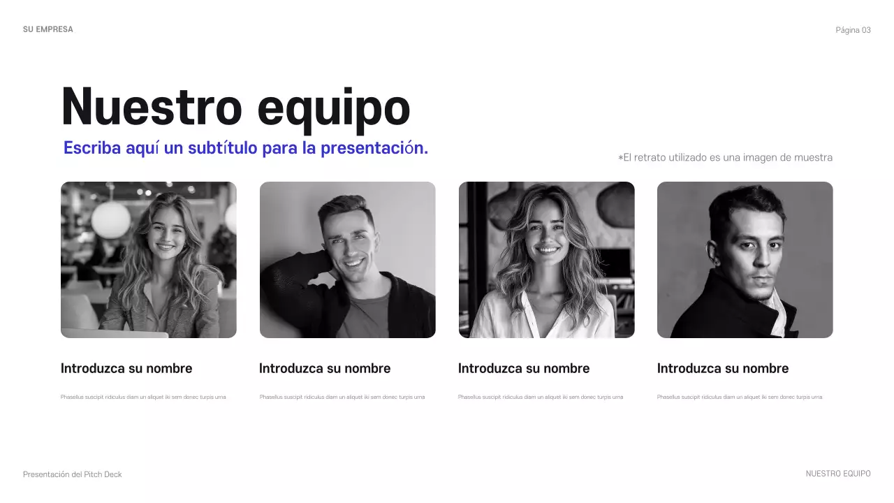 Presentación empresarial moderna en color azul