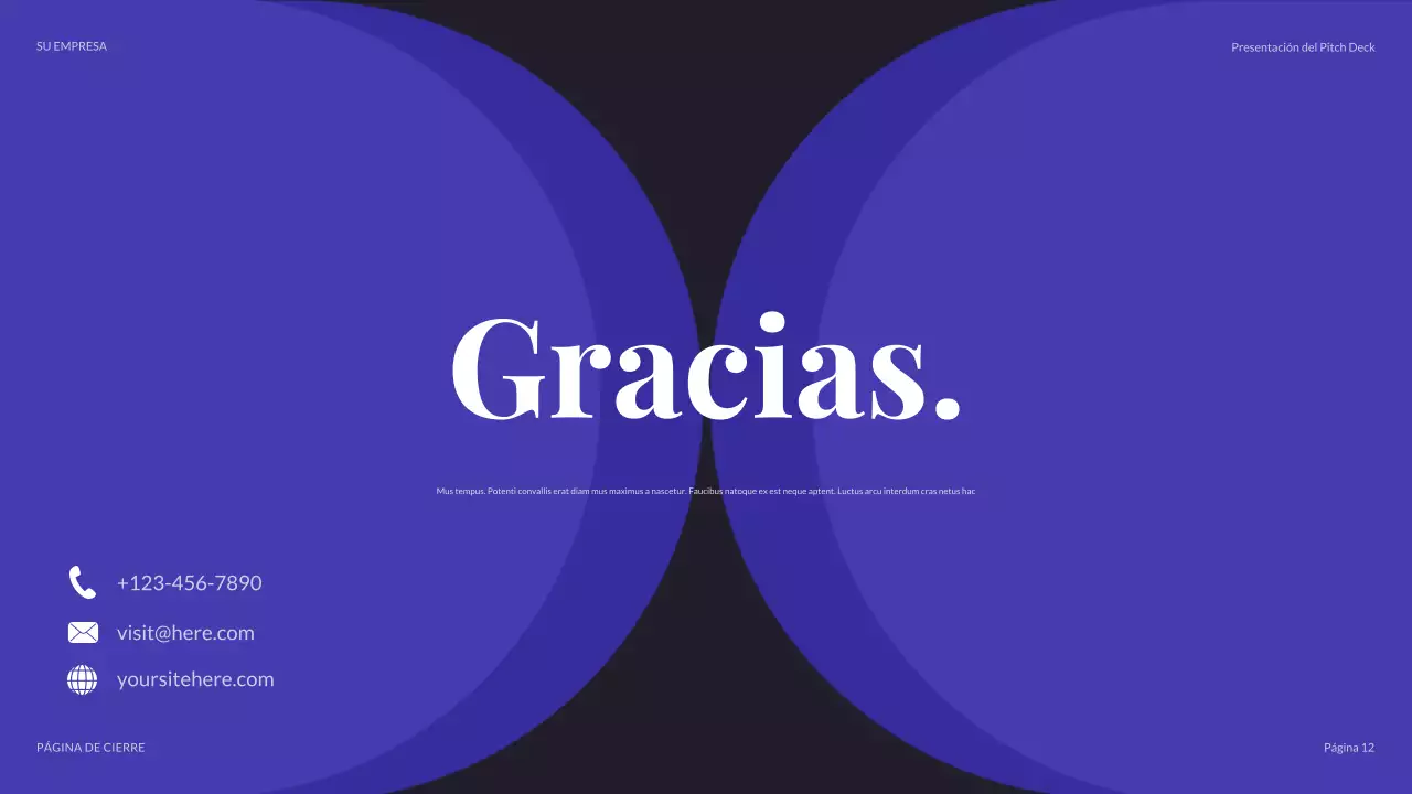 Presentación empresarial moderna de color morado