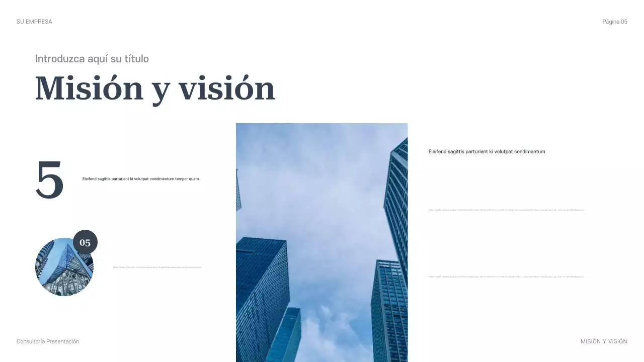 Presentación de consultoría profesional azul