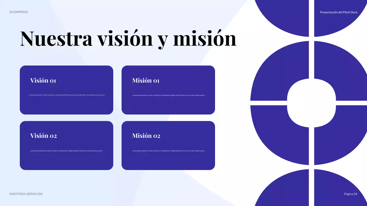 Presentación empresarial moderna de color morado