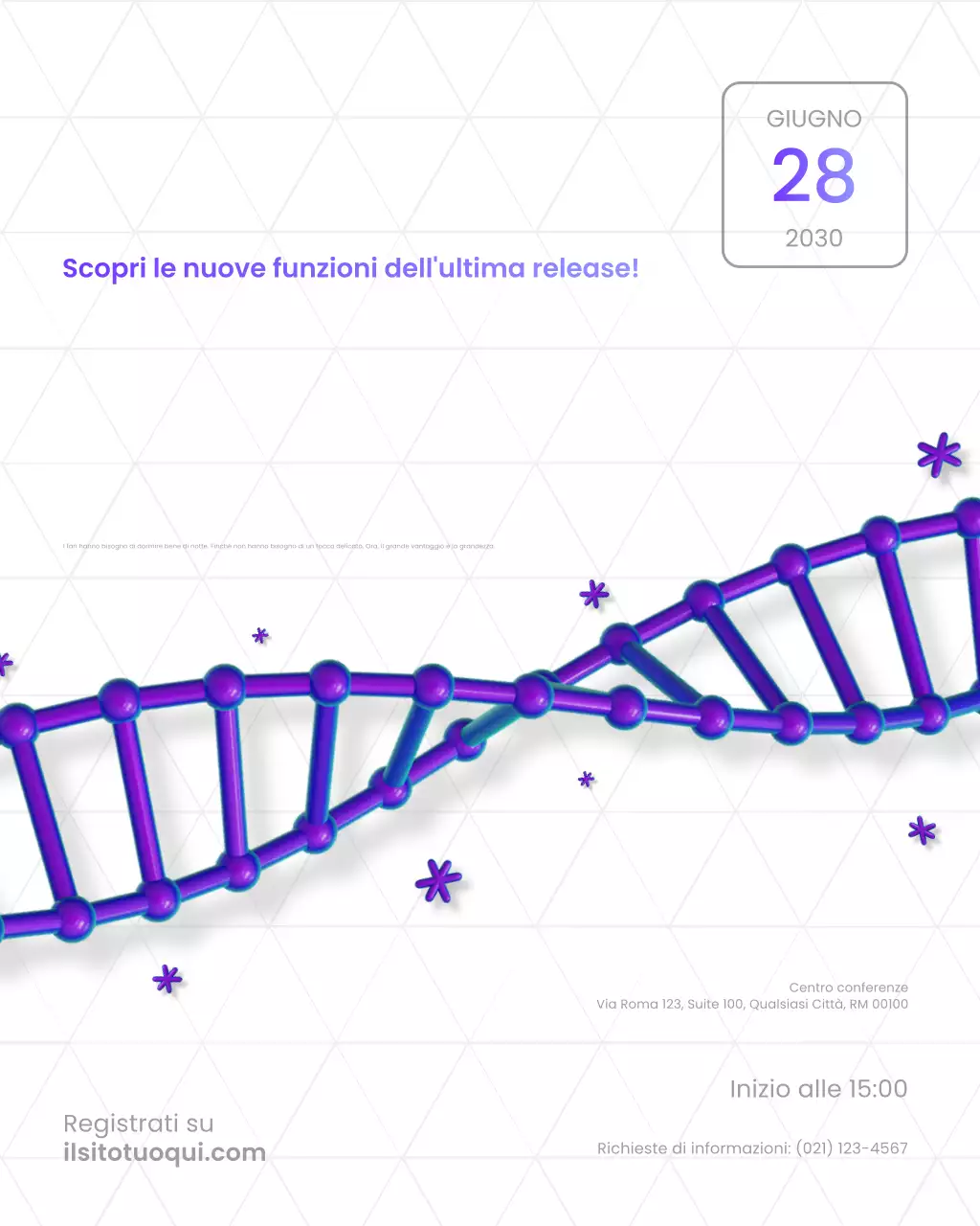 annuncio di tecnologia moderna viola