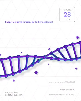 annuncio di tecnologia moderna viola
