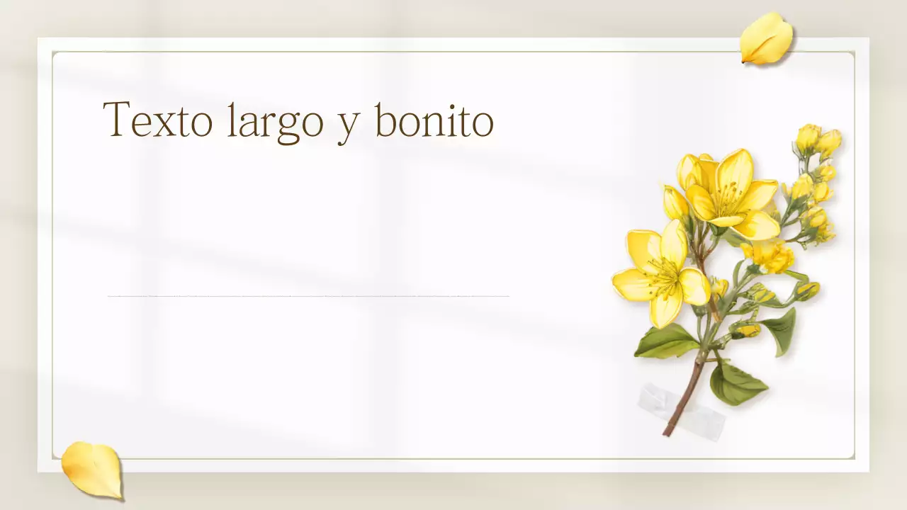 Presentación de flores de primavera sencillas de color amarillo