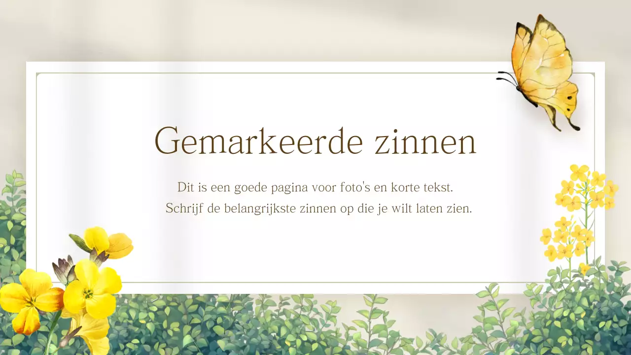 Gele eenvoudige lentebloempresentatie