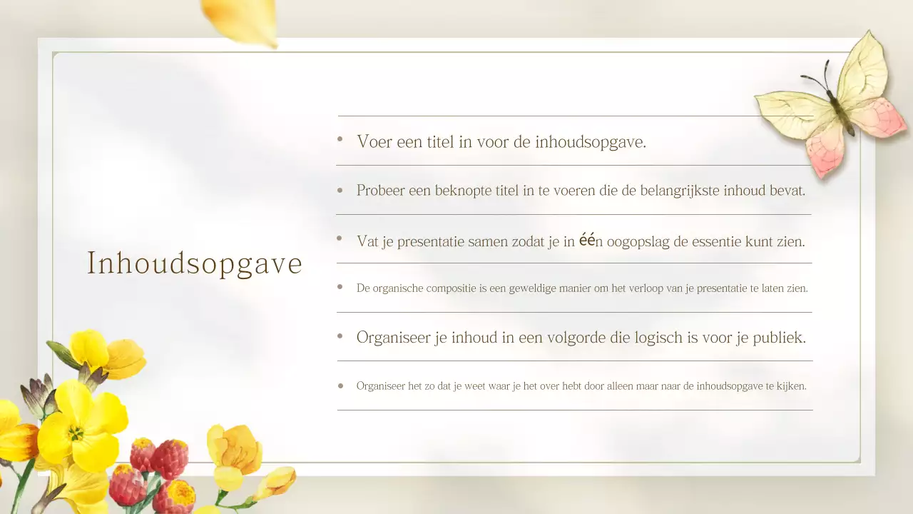 Gele eenvoudige lentebloempresentatie