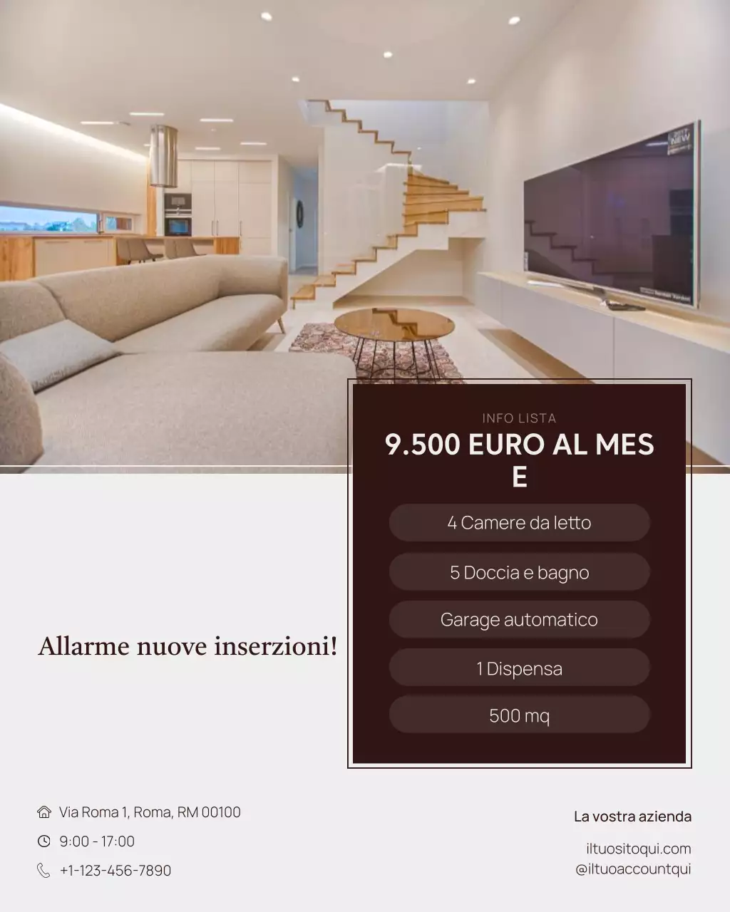 pubblicità immobiliare moderna bianca