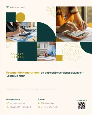 grüne moderne Steuerankündigung