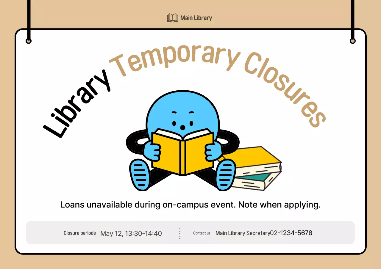 Beige Simple Library Guide