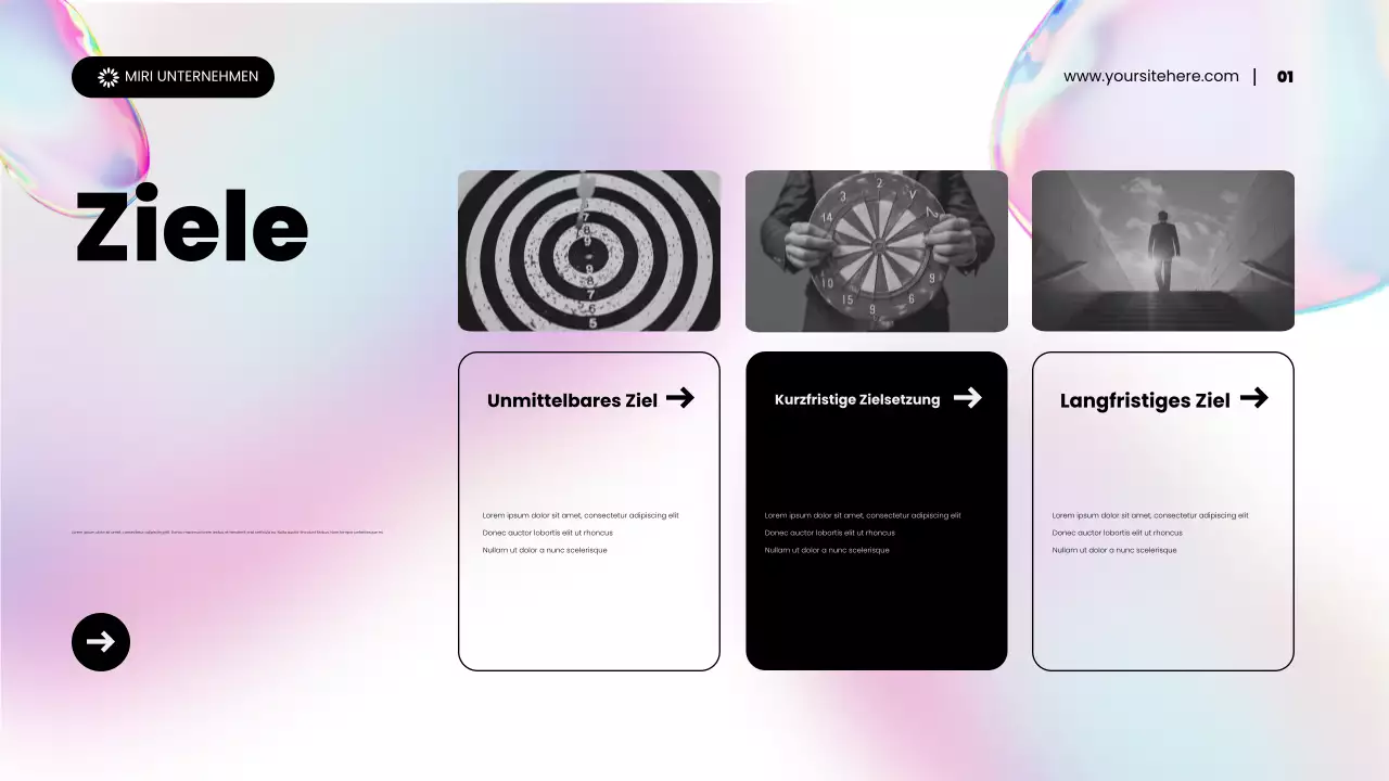 holografische abstrakte Content-Marketing-Promotion-Präsentation in Regenbogenfarben