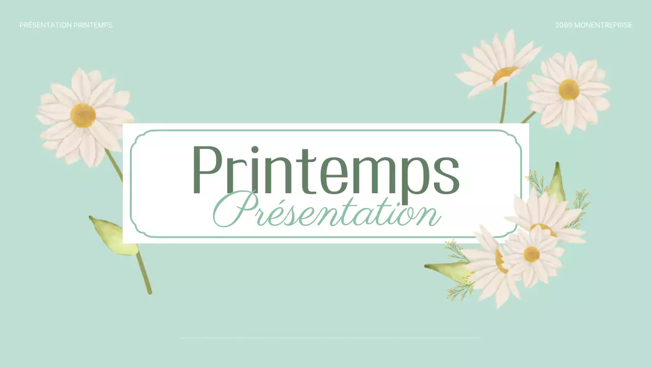 Papeterie de printemps simple à la menthe