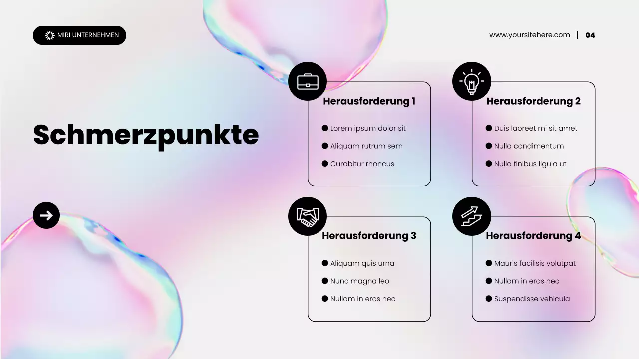 holografische abstrakte Content-Marketing-Promotion-Präsentation in Regenbogenfarben