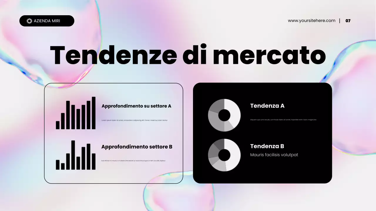 presentazione di promozione del marketing dei contenuti astratti olografici arcobaleno