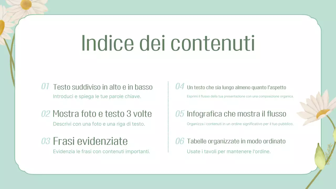 Cancelleria semplice primaverile alla menta