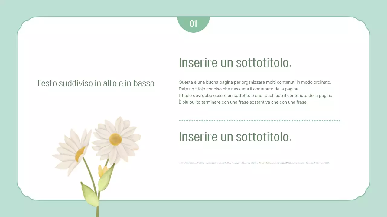 Cancelleria semplice primaverile alla menta