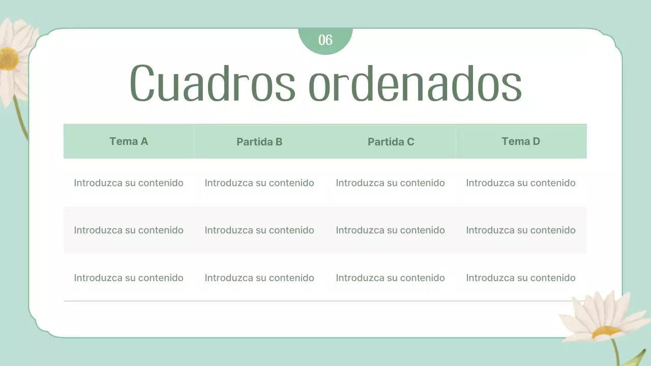 Papelería sencilla de primavera con diseño de menta