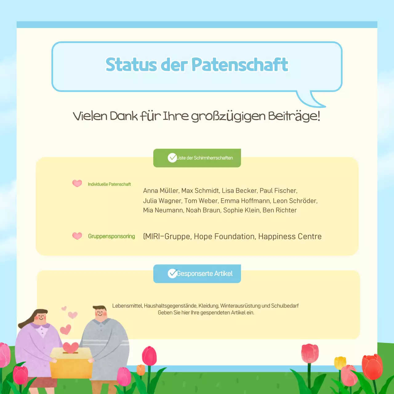 Sonderaktion des Sky Blue Baby Welfare Center