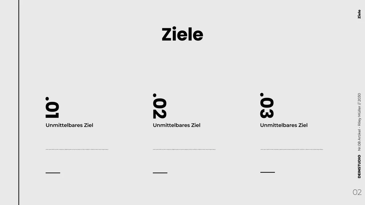 Moderne minimalistische strategische Content-Marketing-Präsentation