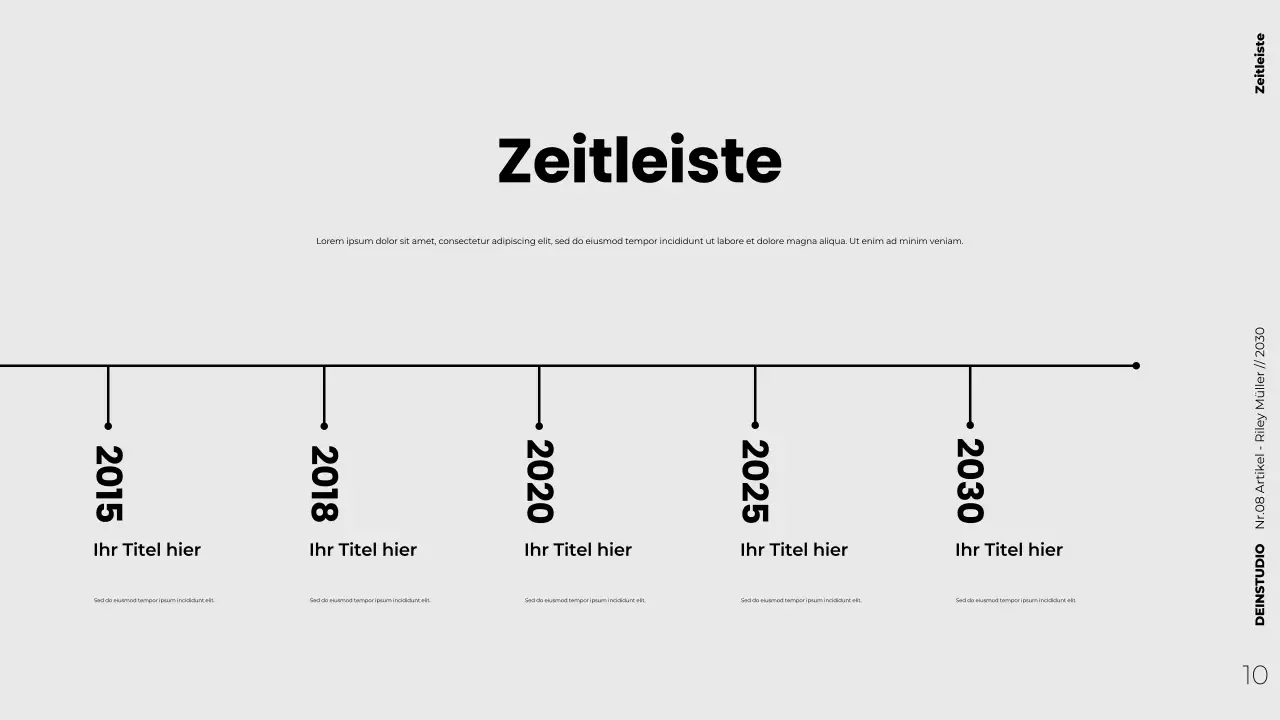 Moderne minimalistische strategische Content-Marketing-Präsentation