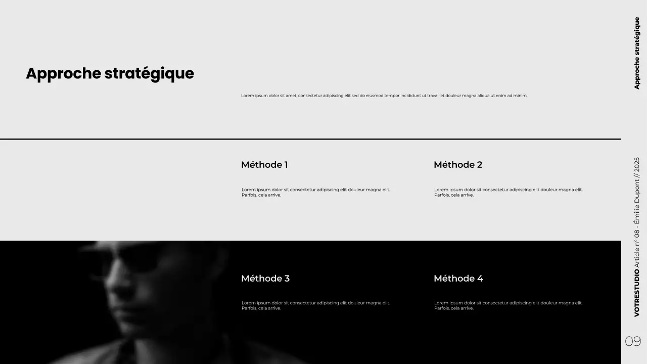 Présentation de marketing de contenu stratégique minimaliste et moderne