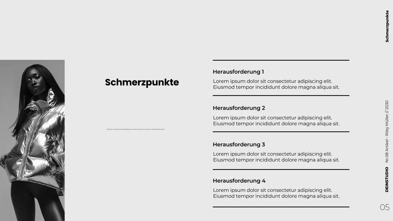 Moderne minimalistische strategische Content-Marketing-Präsentation