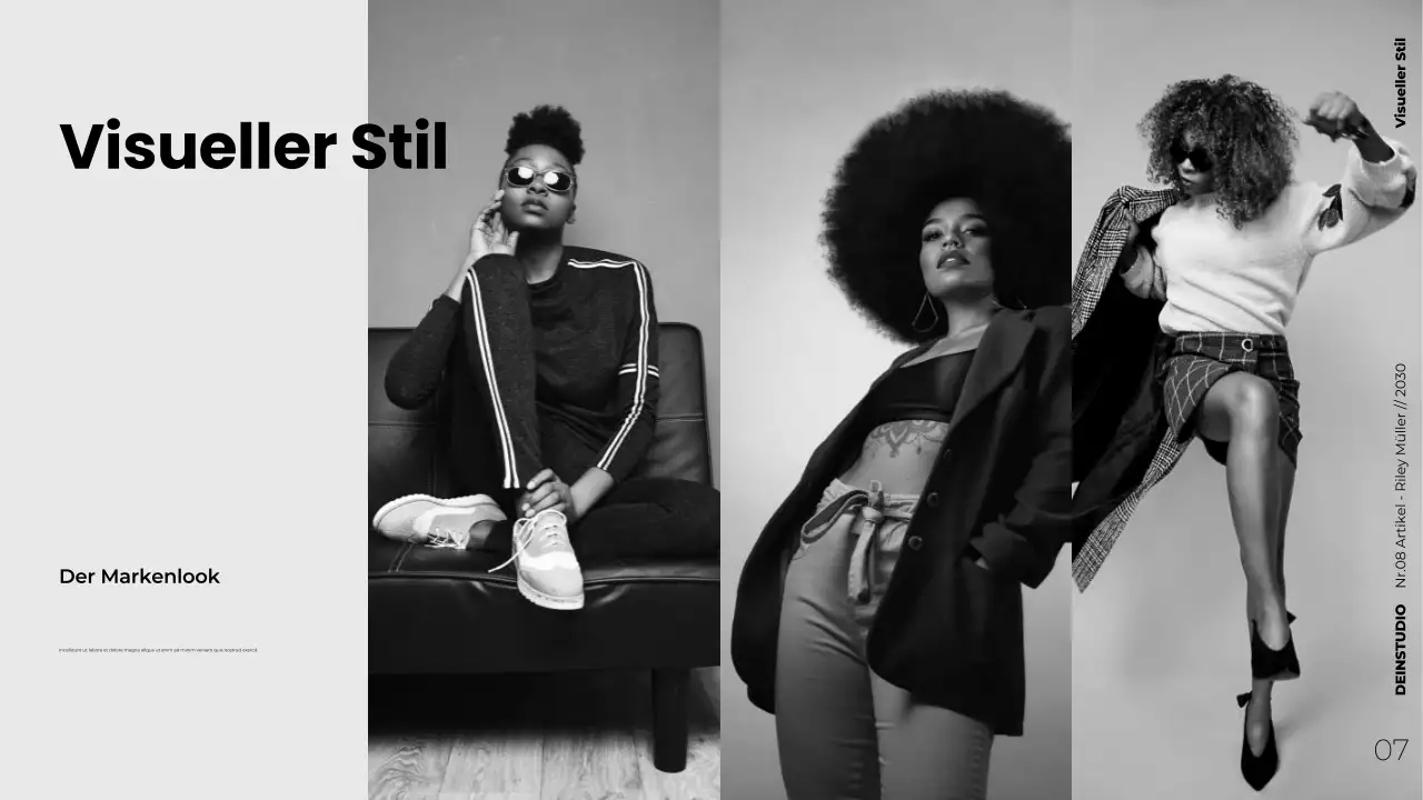 Moderne minimalistische strategische Content-Marketing-Präsentation