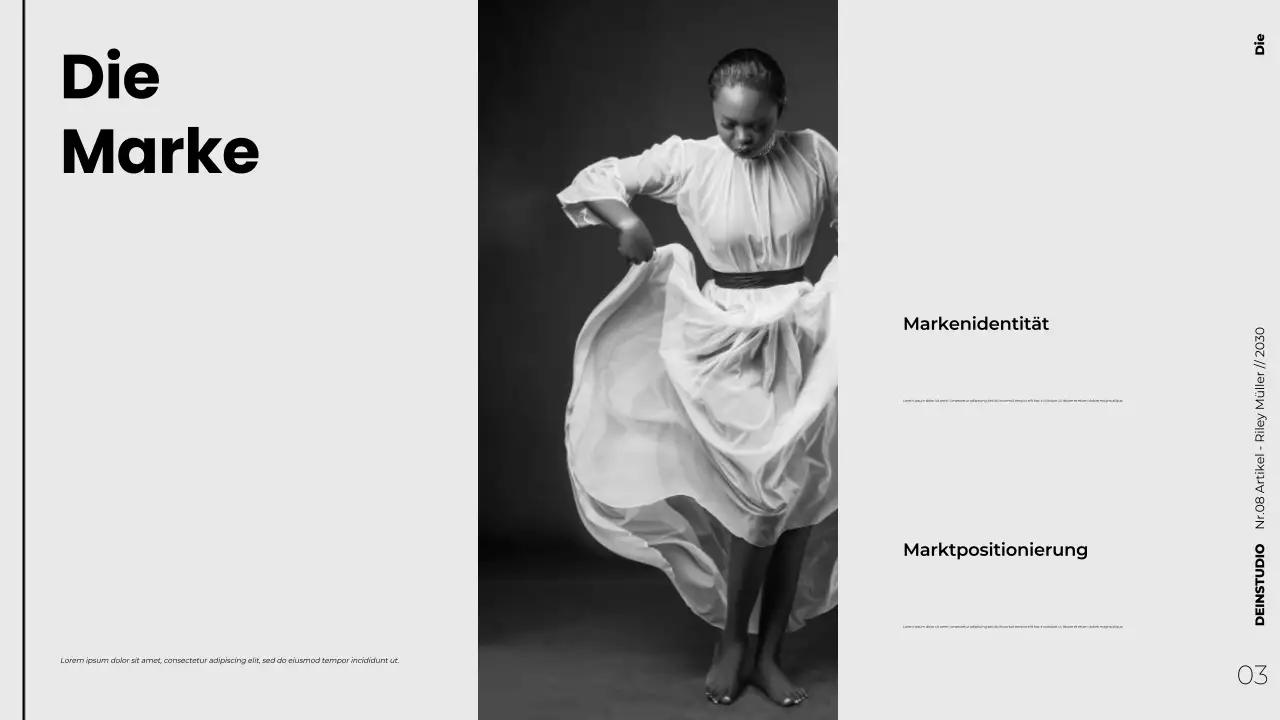 Moderne minimalistische strategische Content-Marketing-Präsentation