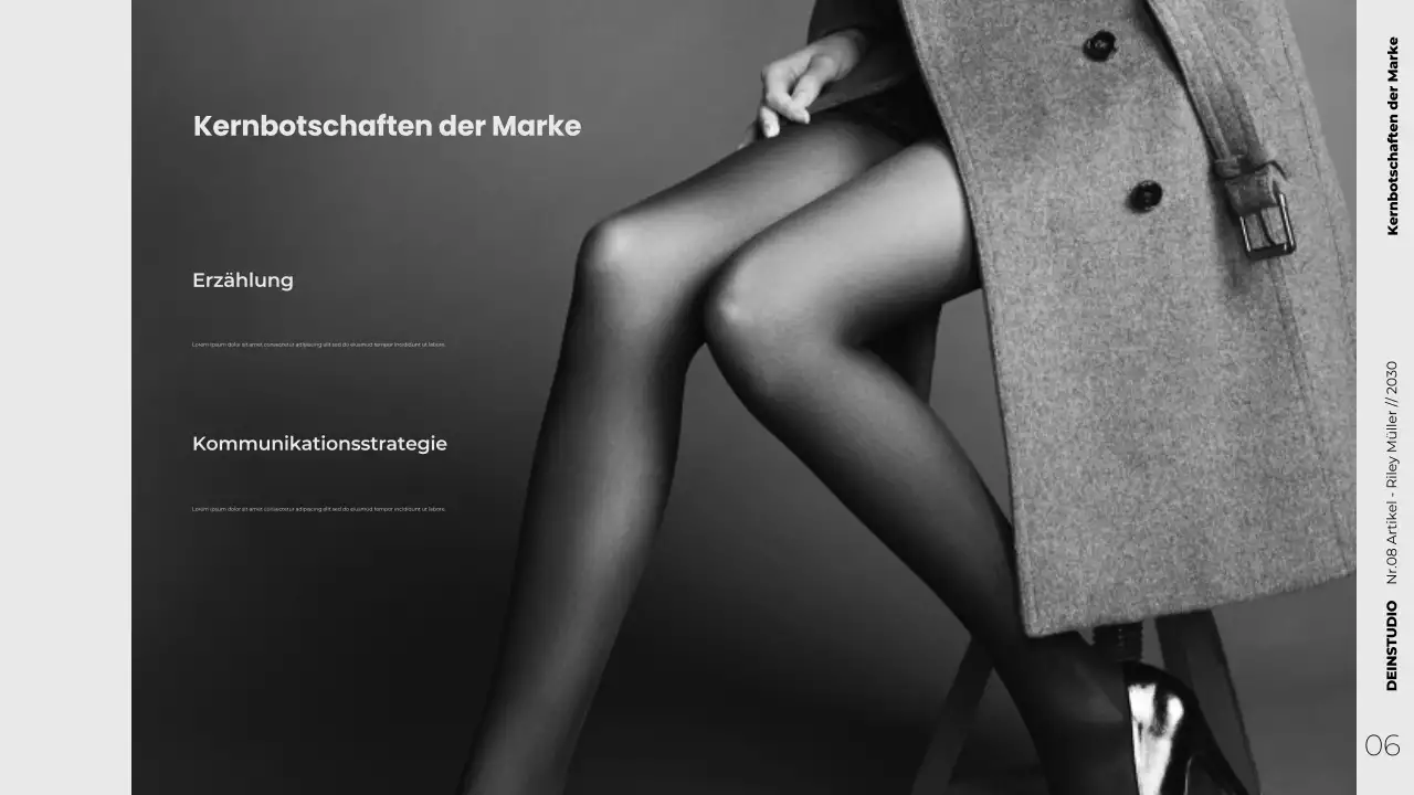 Moderne minimalistische strategische Content-Marketing-Präsentation