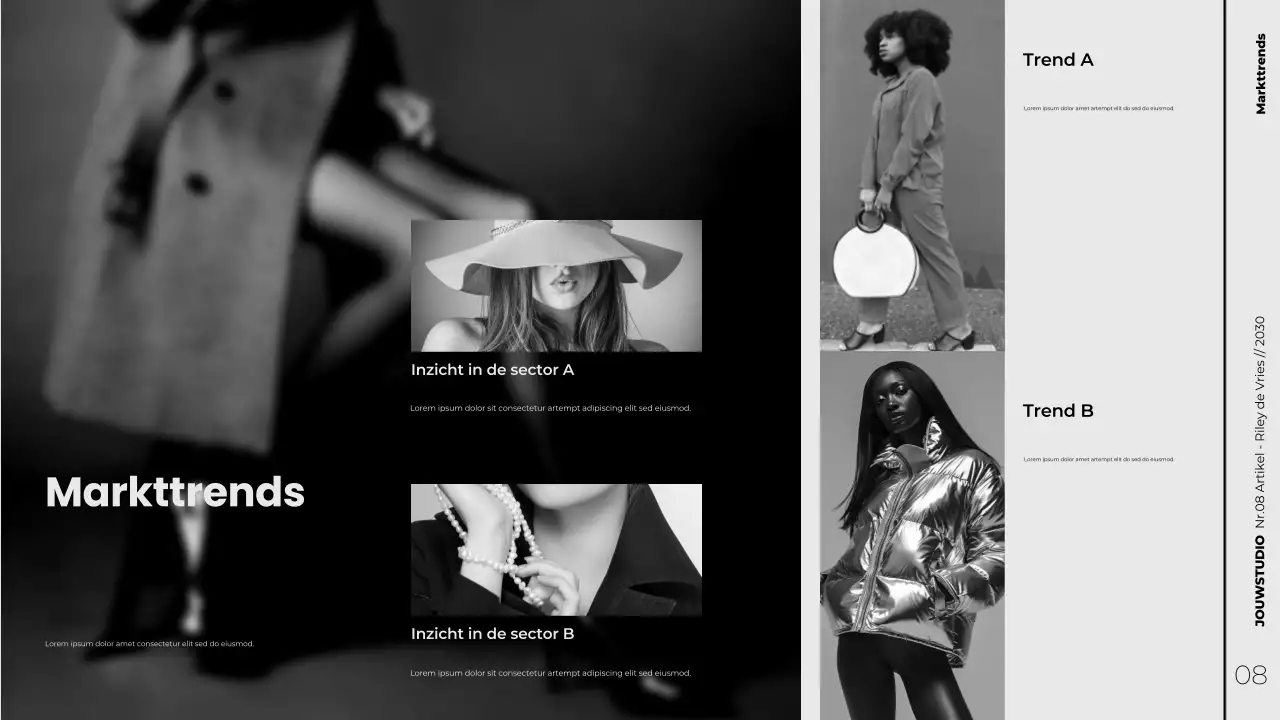 Moderne minimalistische strategische contentmarketingpresentatie