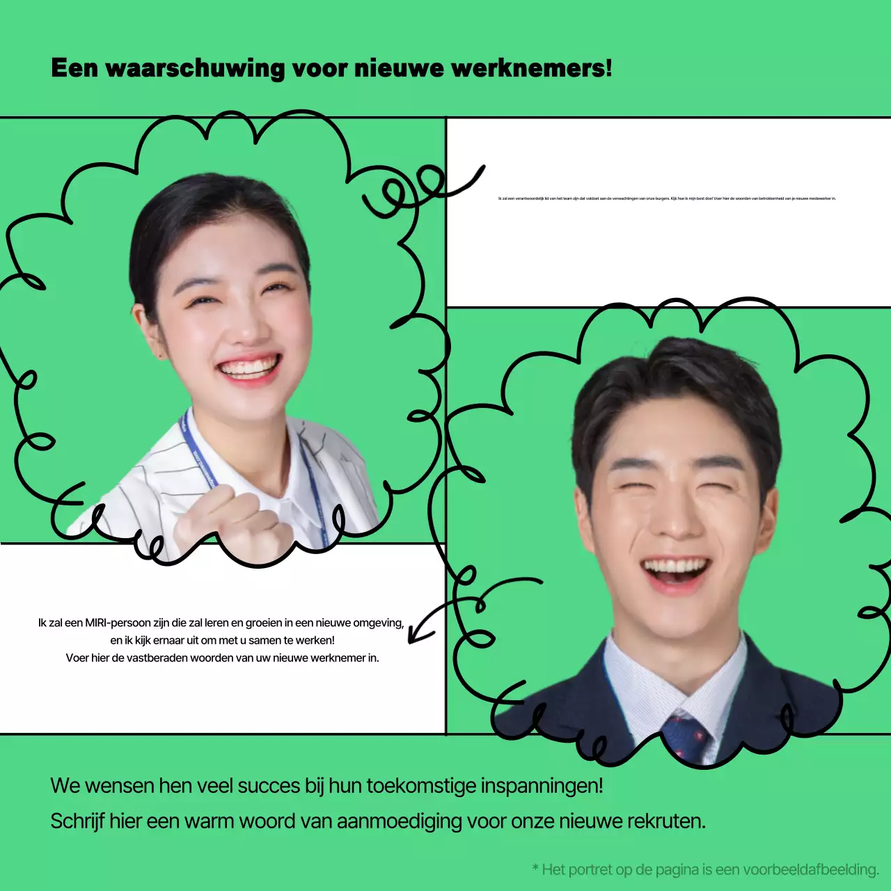 Groene moderne werkplekplanning