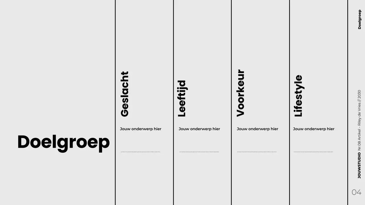 Moderne minimalistische strategische contentmarketingpresentatie