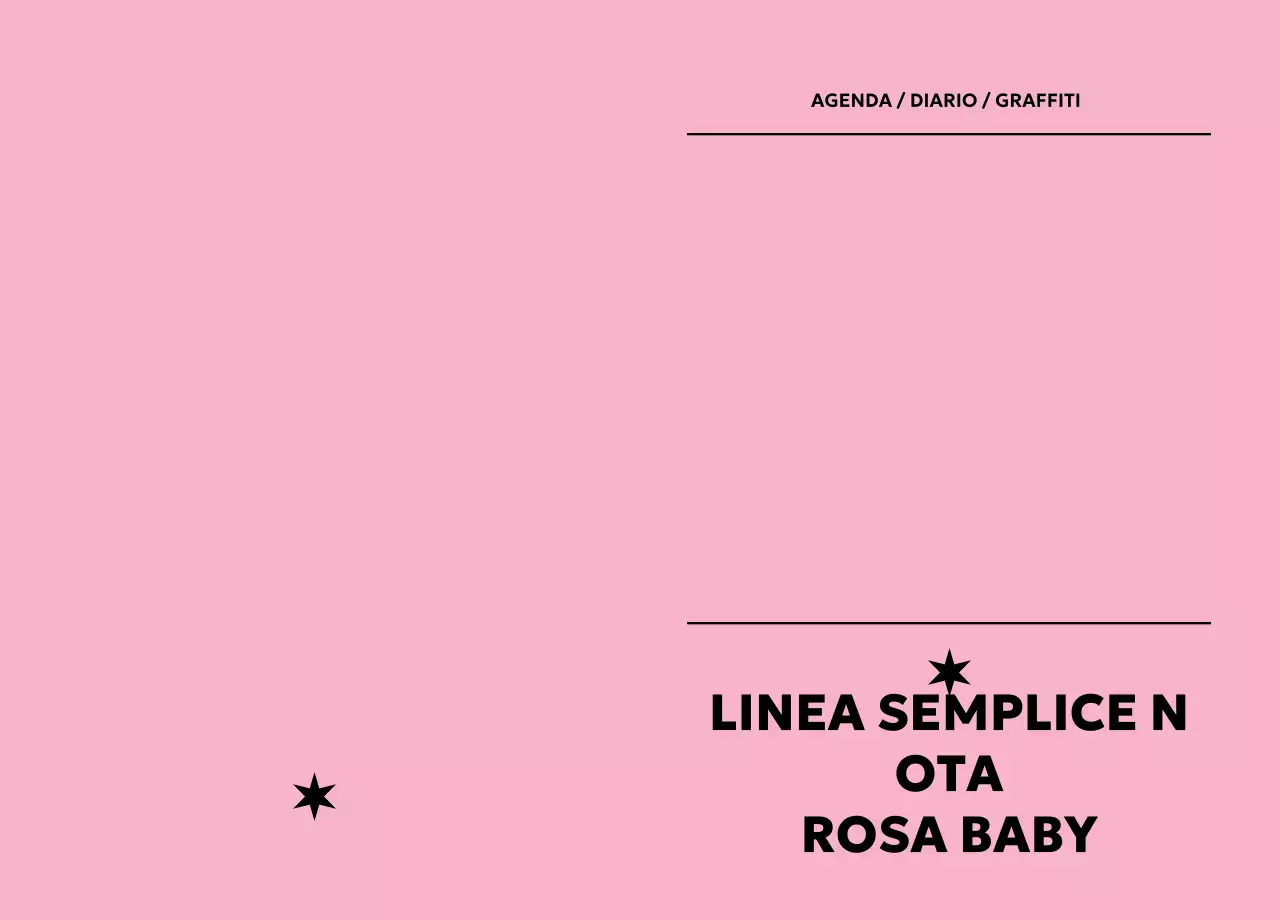 Diario rosa semplice da cancelleria