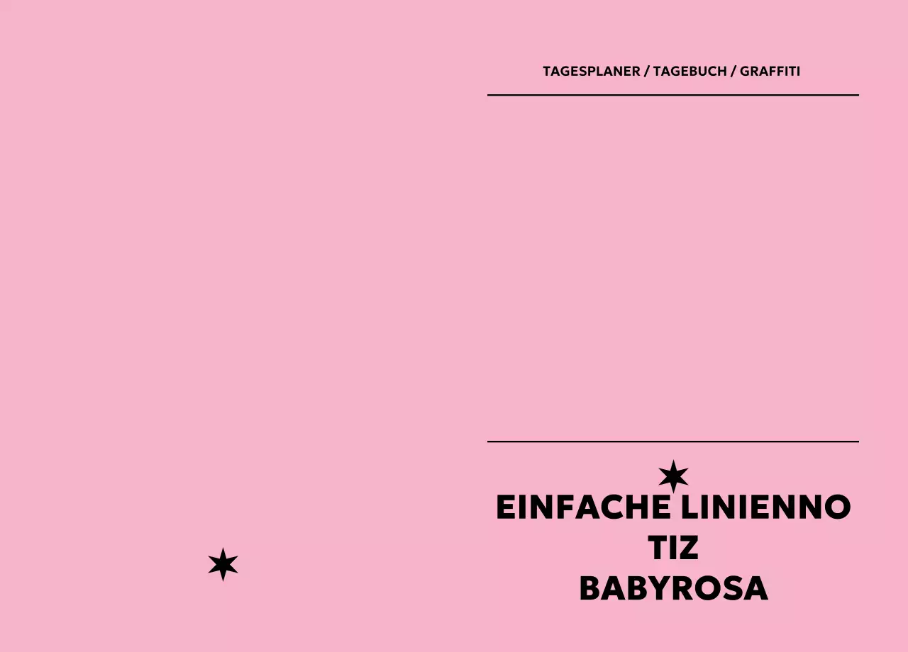 Rosa einfaches Tagebuch Briefpapier