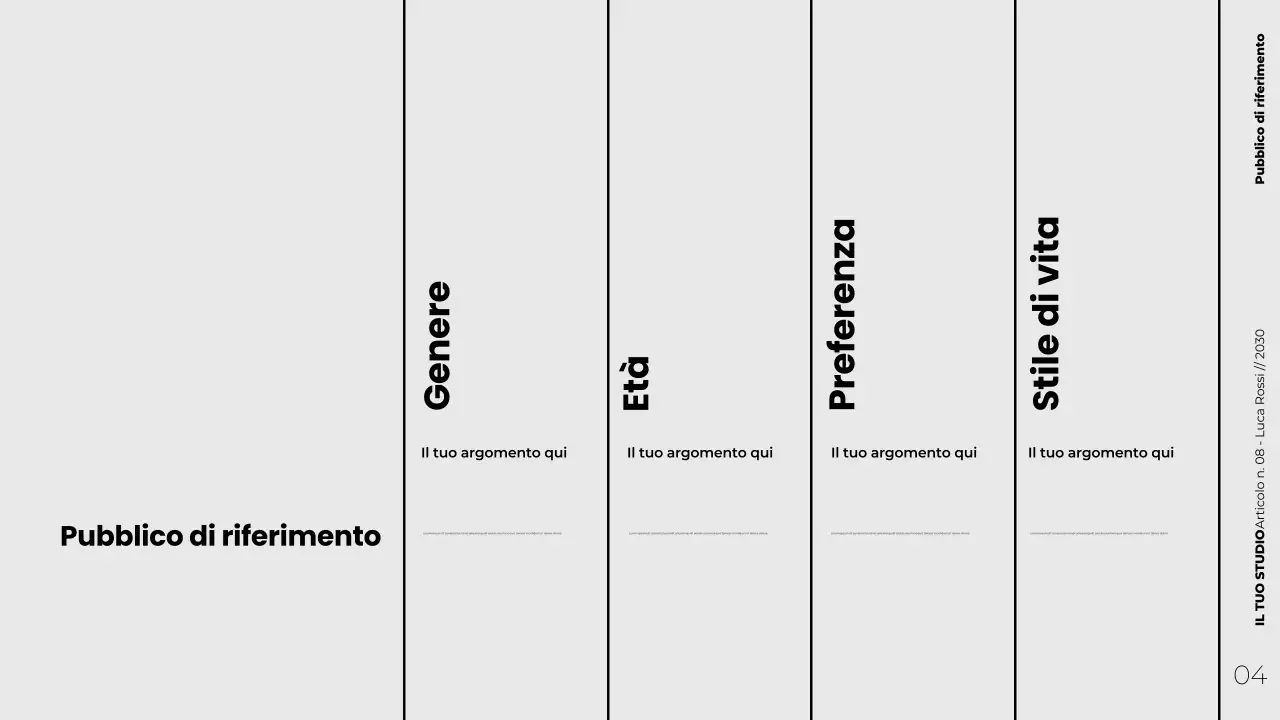 Presentazione di marketing dei contenuti strategici minimalisti e moderni